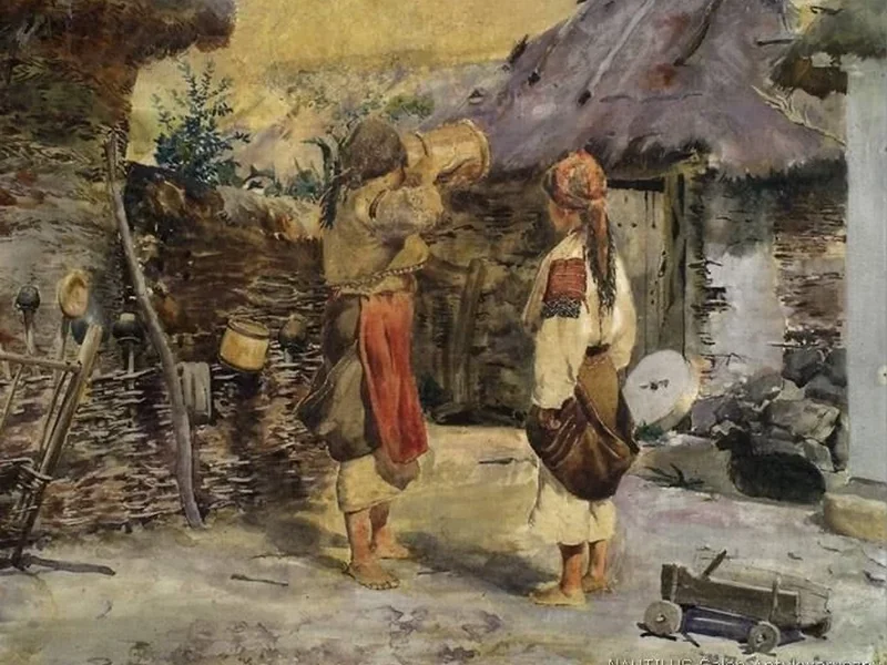 1853-Michal A. Sozanski - Nel cortile, 1894